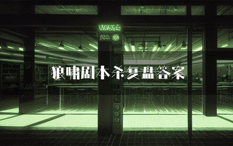 狼啸剧本杀复盘答案(狼啸推理探案体验)