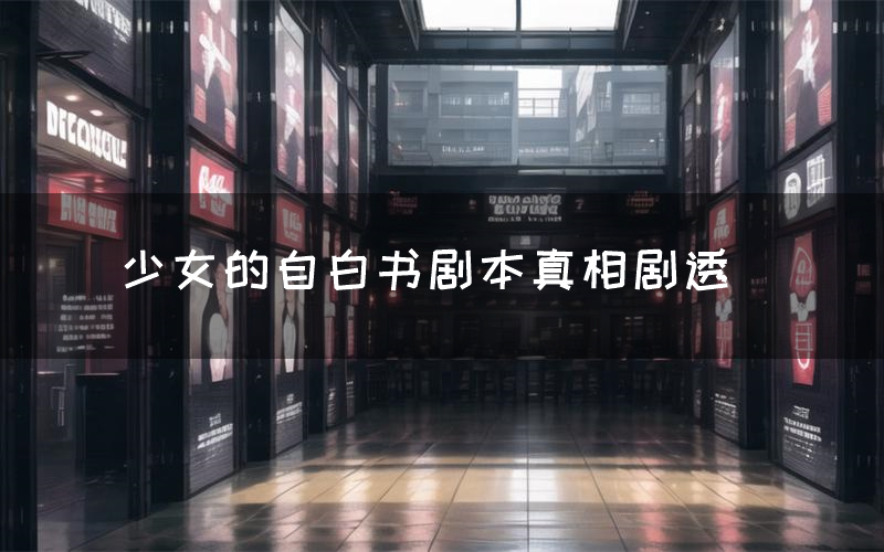 少女的自白书剧本真相剧透(少女的自白书剧本杀故事复盘)