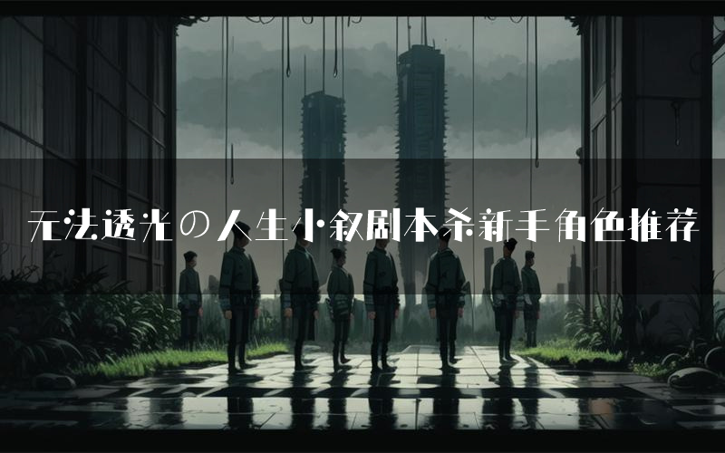 无法透光の人生小叙剧本杀新手角色推荐(无法透光の人生小叙凶手位是谁)
