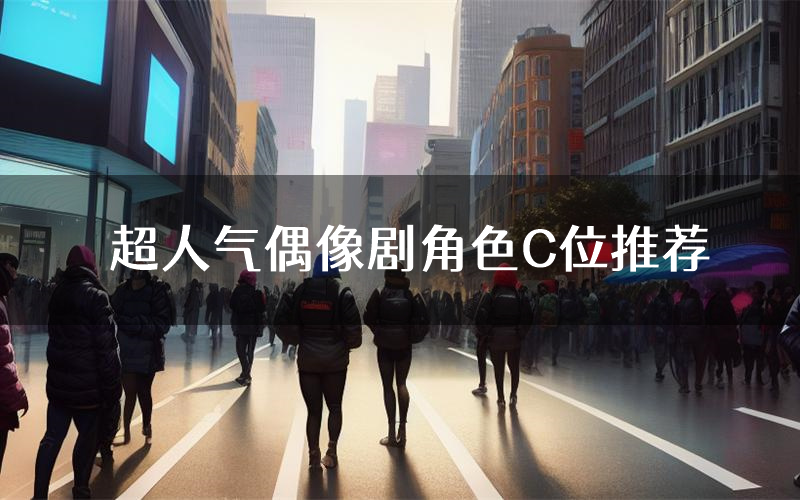 超人气偶像剧角色C位推荐(超人气偶像剧剧本杀真相剧透)