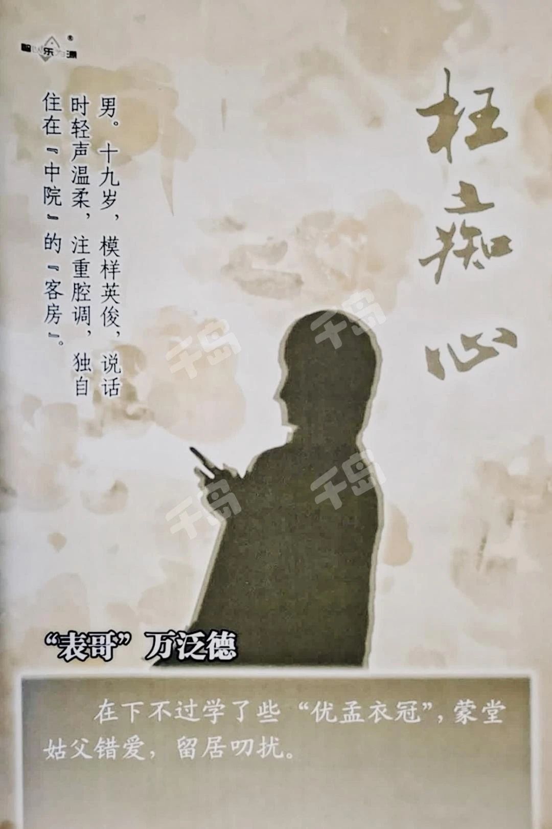 枉痴心剧本杀角色：万泛德