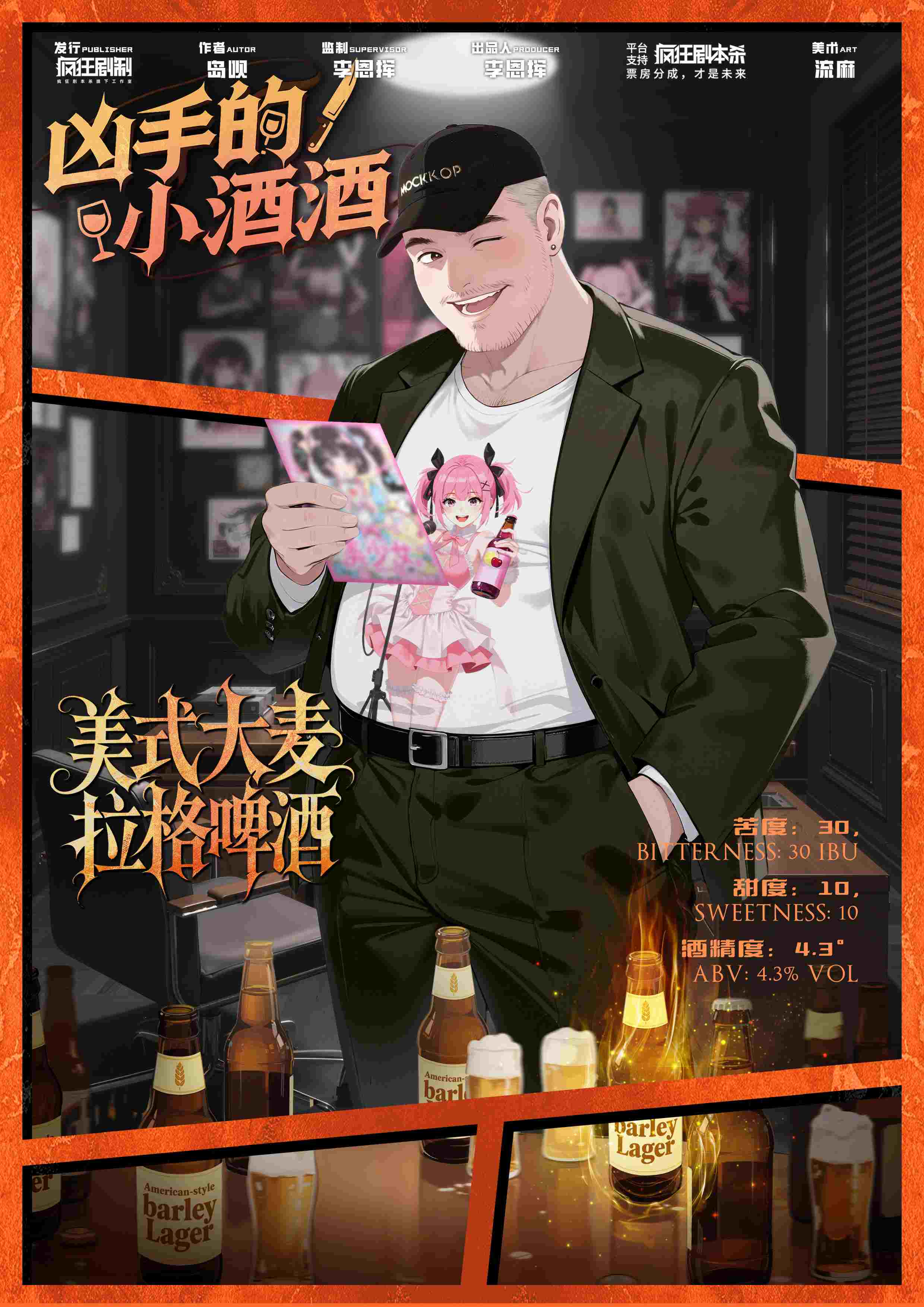 凶手的小酒酒剧本杀角色：美式大麦拉格啤酒