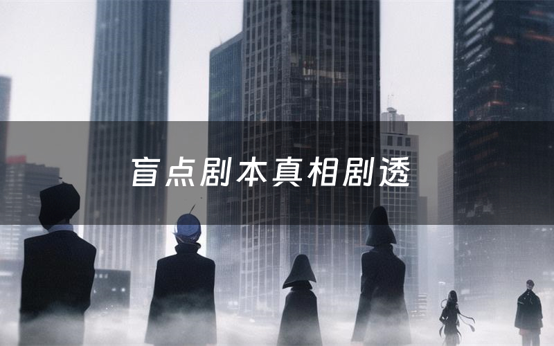 盲点剧本真相剧透(盲点剧本杀故事复盘)