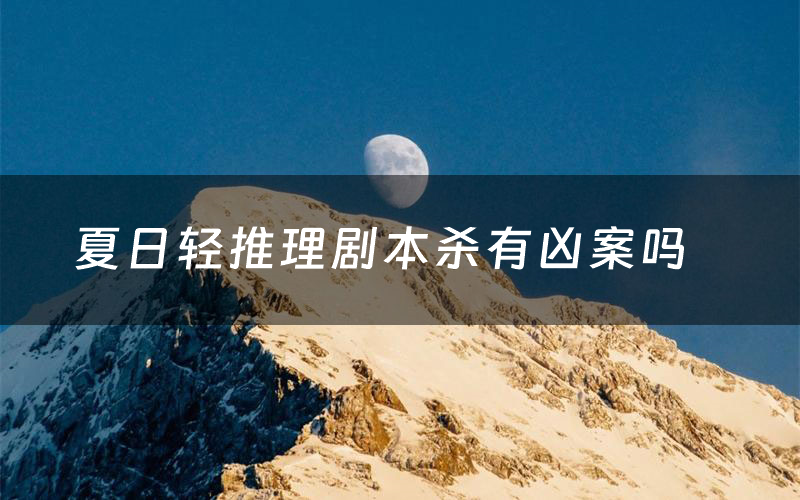 夏日轻推理剧本杀有凶案吗(夏日轻推理测评)